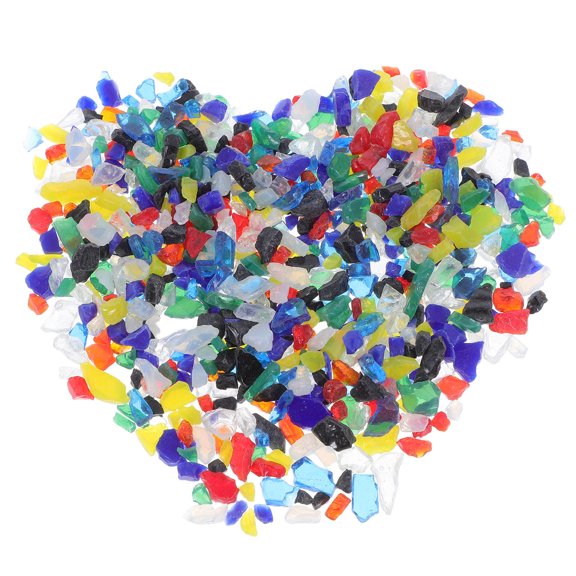 LOLIPPYY Glass Chips for Crafts Glass Blocks Assorted Color DIY Jewelry 1 Set for Crafters