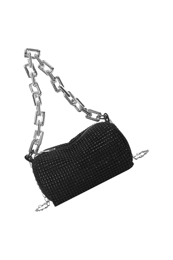 Women's Glitter Evening Bag Compact PU Clutch 1 Set for Night Out