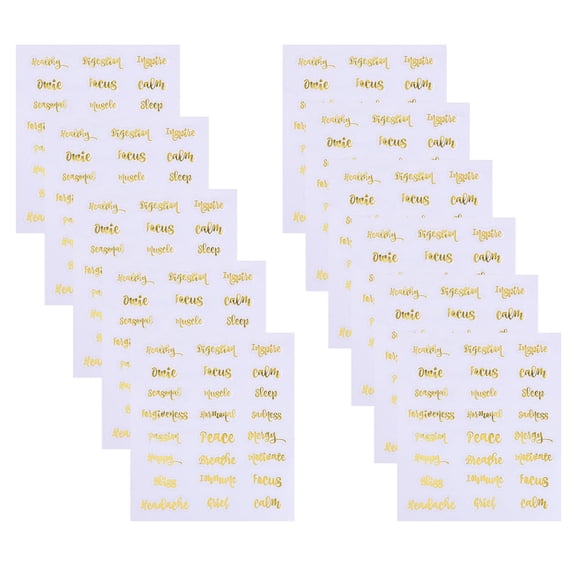 LOLIPPYY Aromatherapy Bottle Sticker Set for Labels and Cosmetic Bottle Decoration