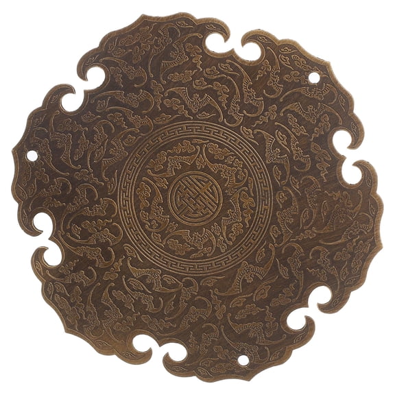 LOLIPPYY Golden Antique Copper Applique for Furniture with Elegant Chinese Design Metal Onlay Decoration