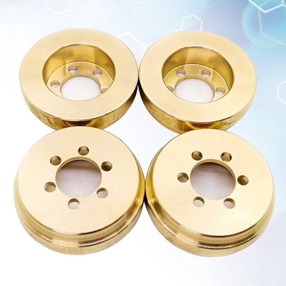 LOLIPPYY Golden Brass Counterweight for RC Car Crawler Wheel Hub Durable 1/10 Scale