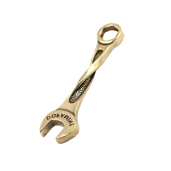 LOLIPPYY 2.5 Inch Golden Brass Keychain Pendant Lightweight with Stylish Unique Design for Accessories and Decoration