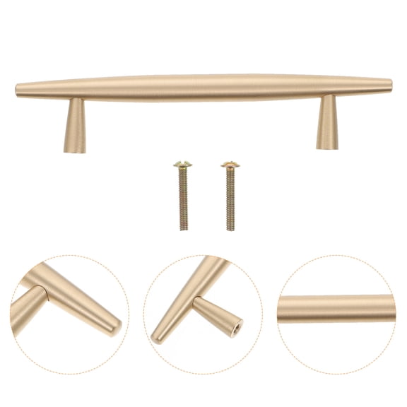 LOLIPPYY Plated Gold Kitchen Cabinet Handles with Comfortable Touch and Easy Install