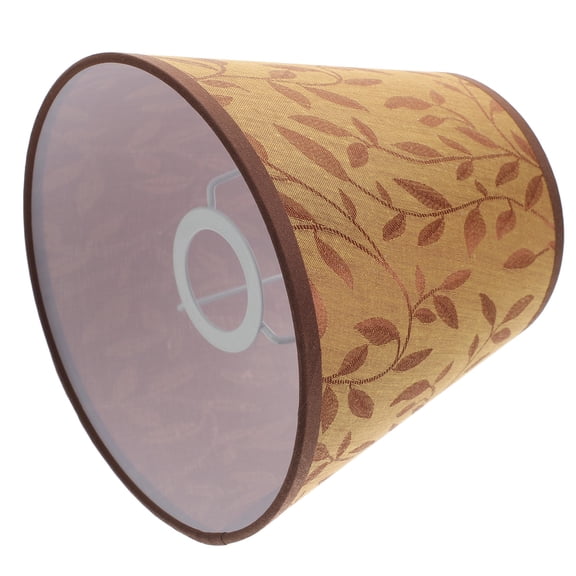 LOLIPPYY Golden Cloth Small Lampshade with Willow Leaves Pattern for Wall Lamp Desk Lamp Decorative Protection