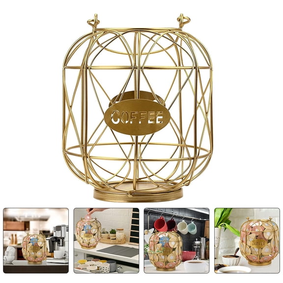 LOLIPPYY Golden Coffee Capsule Holder Space Saving Organizer for Kitchen and Office