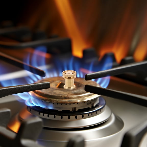 LOLIPPYY Golden Copper Core Burner Insert for Gas Stoves, Efficient Flame Distribution, Kitchen Replacement Part