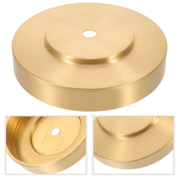 LOLIPPYY Golden Copper Table Lamp Base Featuring Double Layer Edge for a Stable and Stylish Home Light Fixture