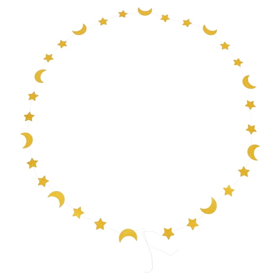 LOLIPPYY Golden Glitter Star Garland Banner for Party Photo Booth and Event Decoration