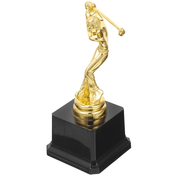 LOLIPPYY Golden Golfing Trophy with Smooth Surface and Durable ABS Material Decorative Award for Champion