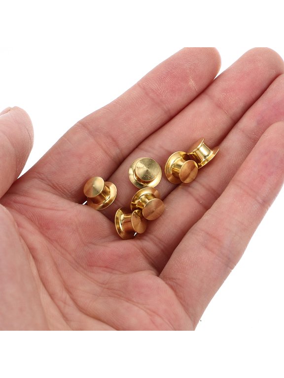 Golden Metal Pin Backs Locking Lapel Pin Clasp for DIY Crafts and Badge Replacement