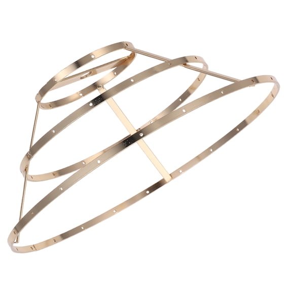 LOLIPPYY Golden Metal Pendant Light Holder Bracket with Wire Bulb Guard and Shell Ceiling Light Frame