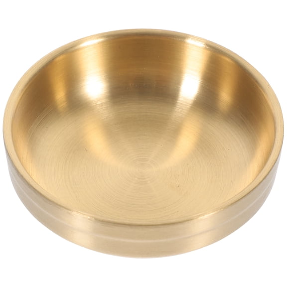 LOLIPPYY Golden Metal Sauce Dish Stainless Steel Round Dip Bowl for Condiment Storage and Serving