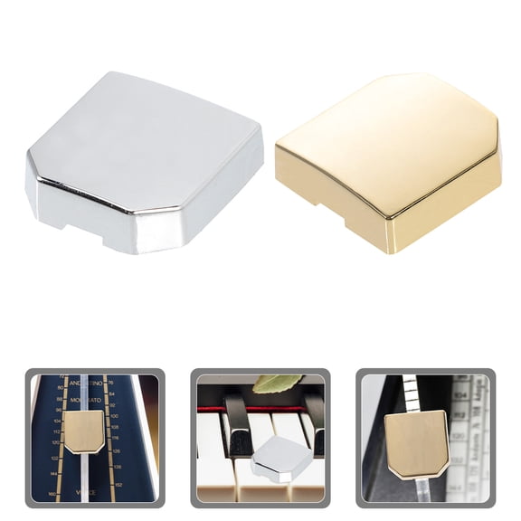 LOLIPPYY Golden Metal Sliding Block for Mechanical Metronome Precise Rhythm Control Compatible for Piano Size 2pcs