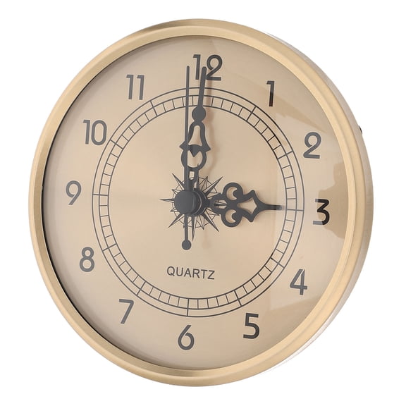LOLIPPYY Golden Metal Quartz Clock Insert for DIY Precise Time Display