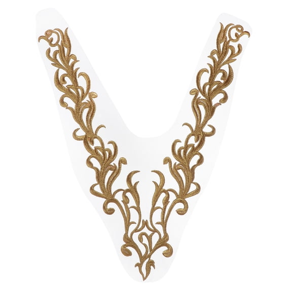 LOLIPPYY Golden Sewing Patch for Clothing Decoration, Hand Stitched Thread Appliques, Ideal for Most Garments and Accessories
