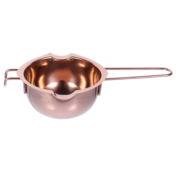 LOLIPPYY Golden Stainless Steel Melting Pot for Storage Kitchen Tool Easy Pour Design 1Pc