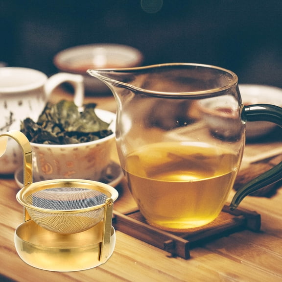 LOLIPPYY Golden Stainless Steel Tea Infuser with Rotating Design for Loose Leaf Tea and Spices
