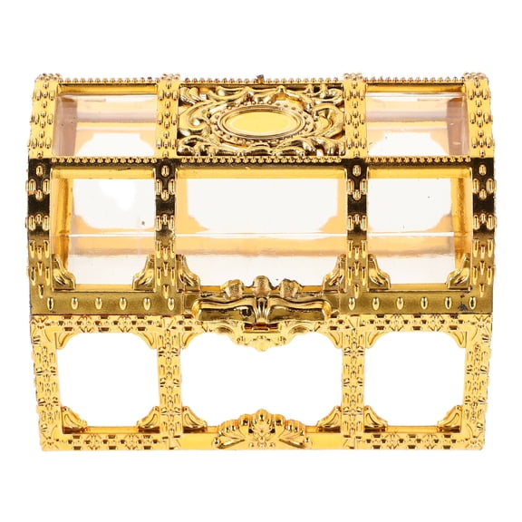 LOLIPPYY Golden Treasure Box Decorative Candy Storage Chest for Wedding Party Favors and Keepsake