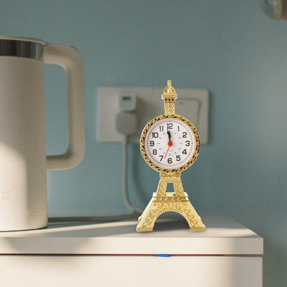 LOLIPPYY Vintage Golden Alarm Clock for Bedroom Bedside Table, Desktop Decorative Retro Home Clock with Loud Bell