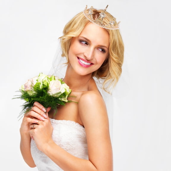 LOLIPPYY Elegant Golden Alloy Bridal Headpiece for Weddings, Special Occasions, and Wedding Accessories Decoration