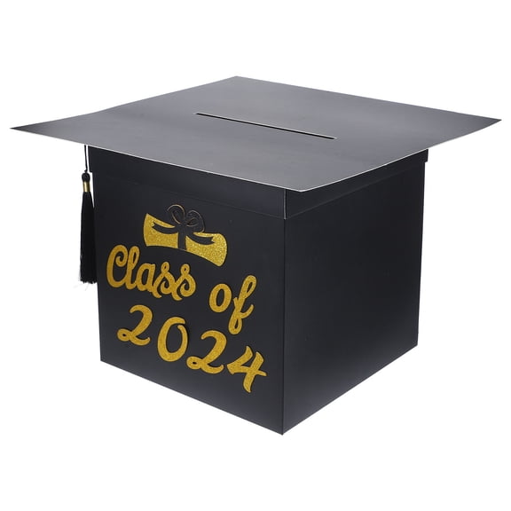 LOLIPPYY Graduation Message Box with Paper Material Black Color for Versatile Party Use
