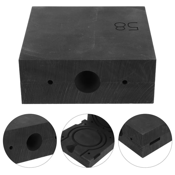 LOLIPPYY Black Graphite Bracelet Ingot Mold, 58Mm, High-Density, Ideal for Metal Jewelry Casting