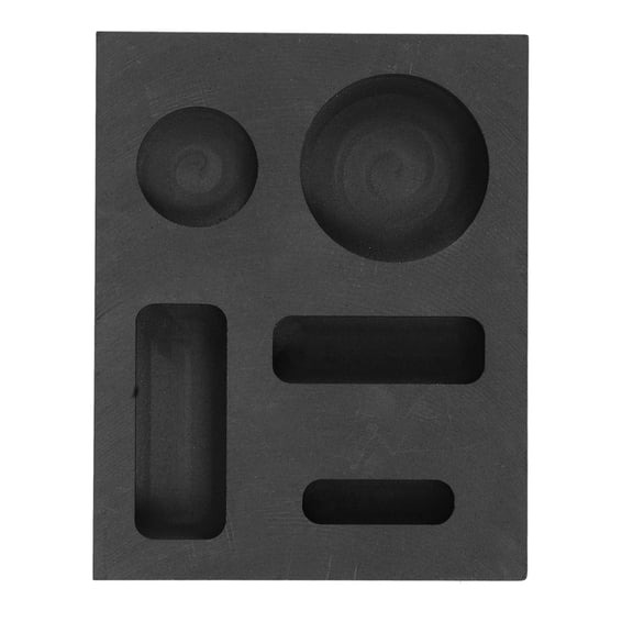 LOLIPPYY Graphite Casting Mold for Metal with Oil Drainage Design and High Accuracy Black