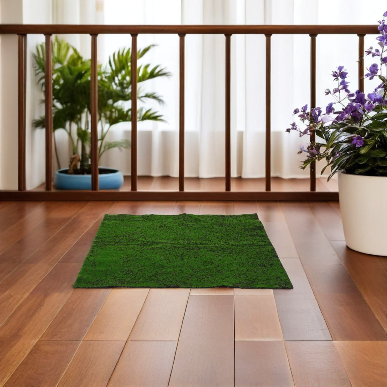 LOLIPPYY Green Artificial Moss Mat for Home Office Decoration with Realistic Natural Appearance