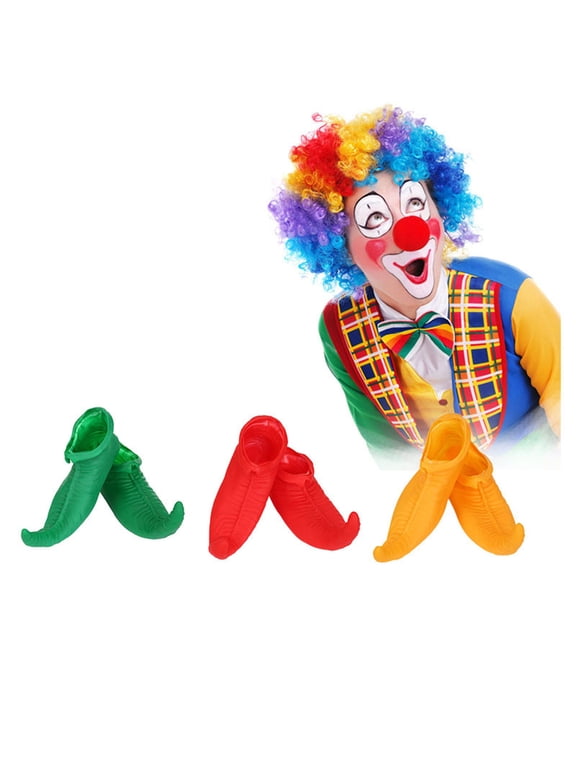 Green Clown Shoes for Cosplay, Exaggerated Costume Footwear for Masquerade, Party, , Stage Performance
