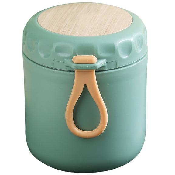 LOLIPPYY Green Double Layer Insulated Soup Storage Cup Portable and Leakproof for Breakfast