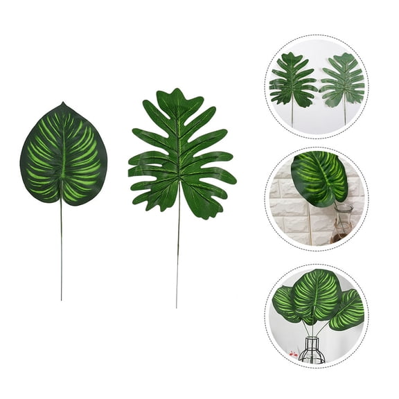 LOLIPPYY Green Fabric Simulation Leaf Decor for Table and Party Supplies Ideal for Home and Events 2Pcs