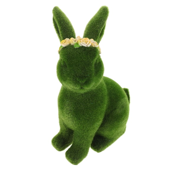 LOLIPPYY Green Rabbit Figurine with Lifelike Details Perfect for Garden and Table