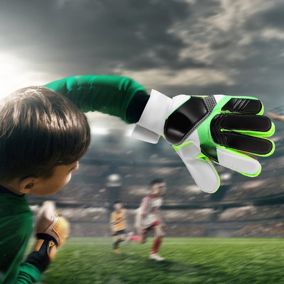 LOLIPPYY Green Goalkeeper Football Glove Adults with Soft Fit and Abrasion Protection Gear