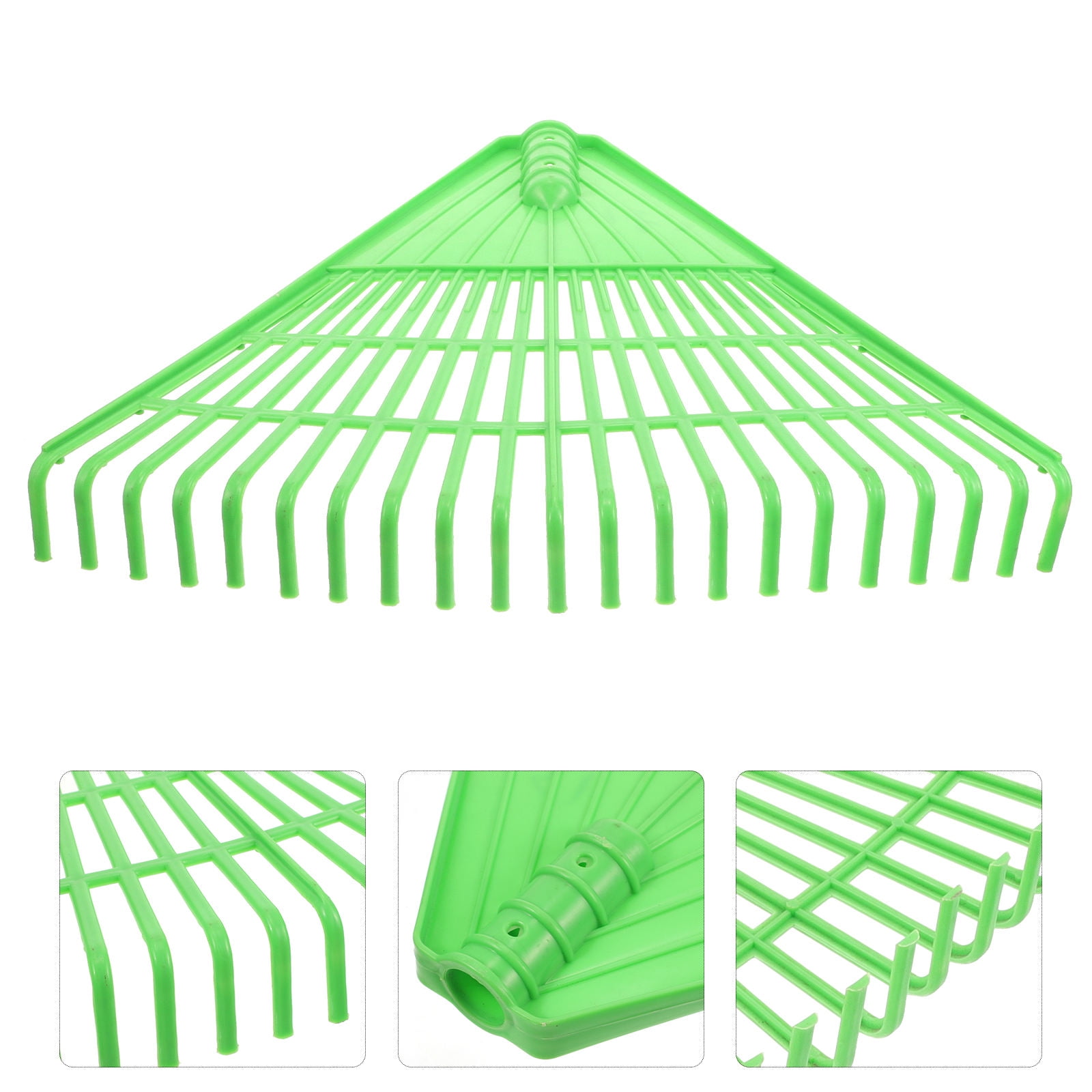 LOLIPPYY Green Plastic Garden Rake for Leaves Weeding and Cultivating ...