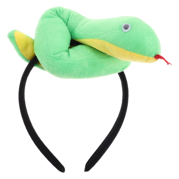 LOLIPPYY Green Plush Snake Headpiece Year of The Snake Animal Cosplay Headband for Beauty