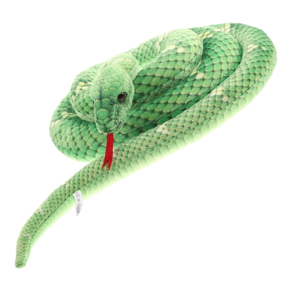 LOLIPPYY 36 Inch Green Plush Snake Toy Prank Prop for Party Decor, Safe Soft Cloth Material, Fun Party Favor