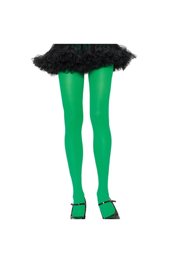 Green Polyester St Patrick's Tights for Women Full Length Costume Accessories Warm and Comfortable