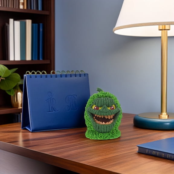 LOLIPPYY Green Resin Pumpkin Monster Statue Jack O Lantern Figurine for Indoor Tabletop Decor