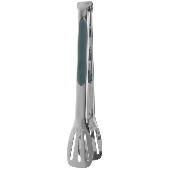 LOLIPPYY Green Stainless Steel Barbecue Clip Food Tong BBQ Tools for Party Buffet Daily Use 12.5 Inches