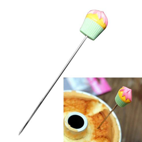 LOLIPPYY Green Stainless Steel Cake Tester Baking Tool Small Light Needle for Perfect Cake Testing