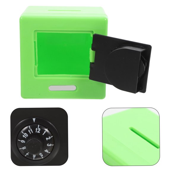 LOLIPPYY Green Storage Case with Combination Lock for Kids Savings Ample Coin Capacity