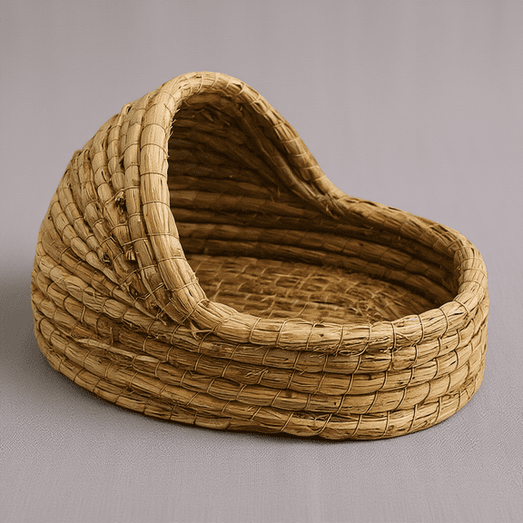 LOLIPPYY Green Woven Straw Bunny Hut Small Pet Nest Comfortable Hideout for Rabbits