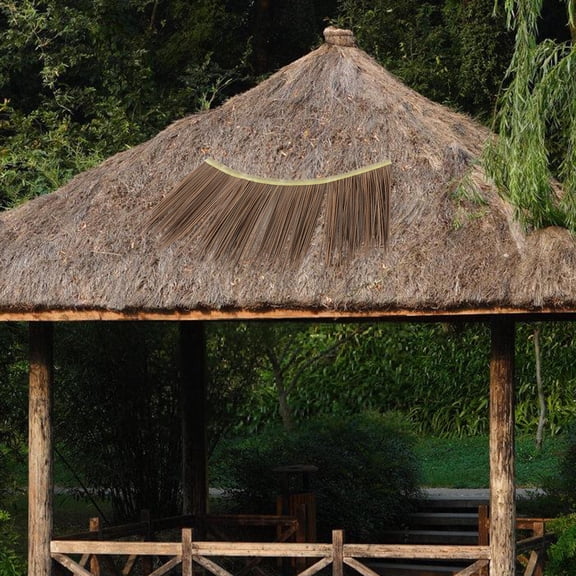 LOLIPPYY Grey Fireproof Pe Thatch Roof for Outdoor Decoration and DIY