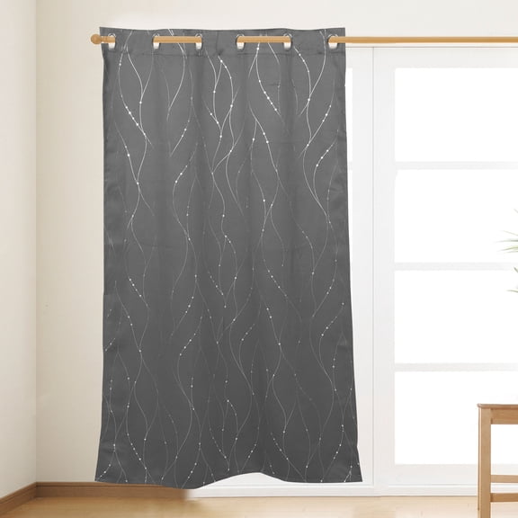LOLIPPYY Grey Blackout Curtain for Home Easy Installation Effective Sun Blocking Polyester 52 x 84 Inches