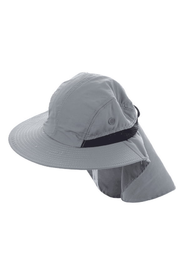Grey Cap for Outdoor Activities with Breathable Mesh Panels and Sweat Wicking