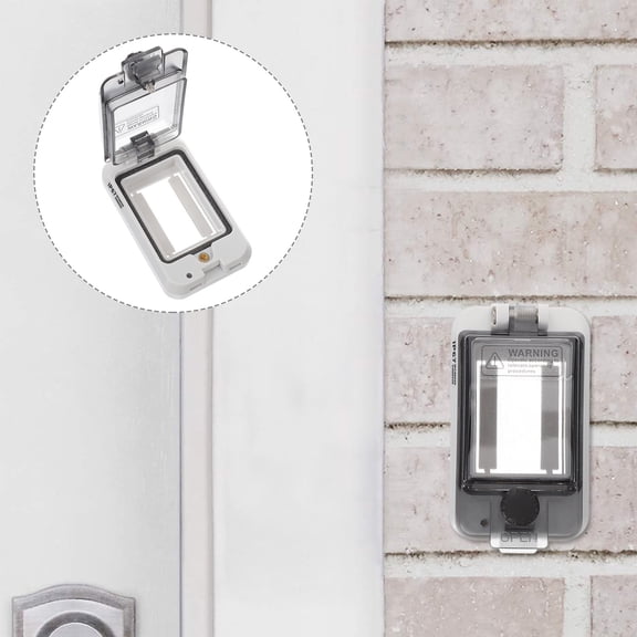 LOLIPPYY Grey Indoor Electrical Box with Transparent Cover, Easy to Install, and for Home Wiring Projects