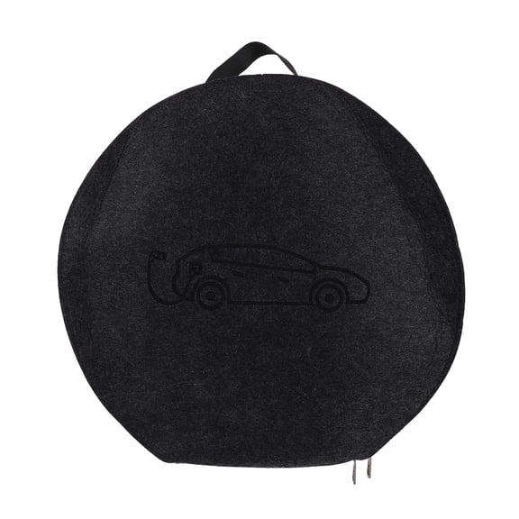 LOLIPPYY Grey Felt Ev Charging Cable Storage Bag Portable Organizer with Compartments for Car Trunk Tool Accessories