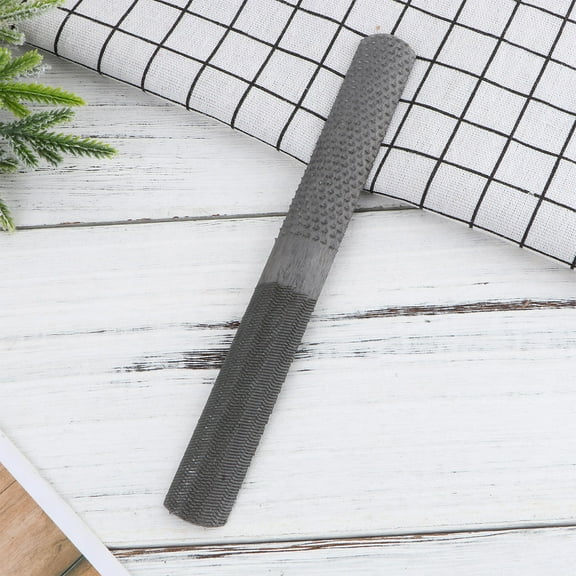 LOLIPPYY Grey Four Way Wood Rasp File with Coarse Rough Fine Flat Teeth for Strong Material Removal