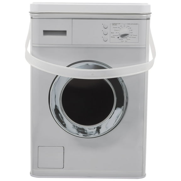 LOLIPPYY Grey Metal Storage Container for Laundry Powder with Moisture Protection and Portable Design