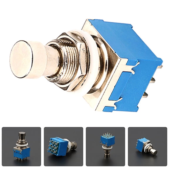 LOLIPPYY Guitar Foot Switch Metal Blue Sleek Design for Guitar Playing 1Pcs
